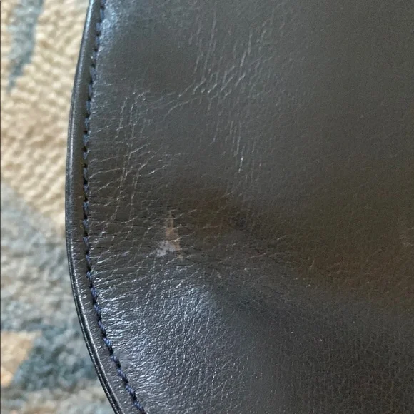 Vintage Pourchet Paris Navy Bag with Structured Design Made in France ๐ซ๐ท - Picture 15 of 15